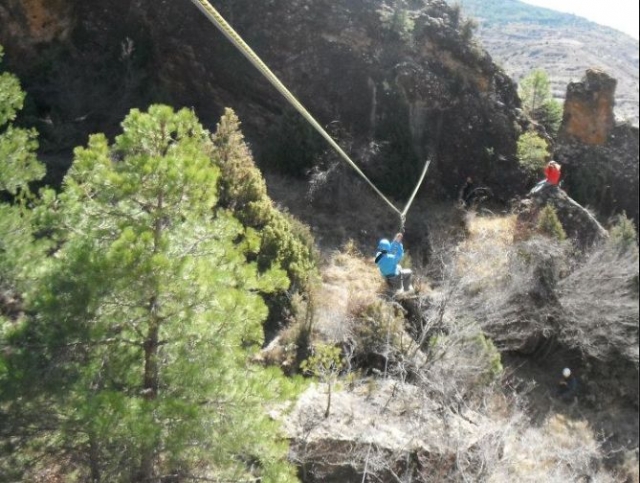 Descolgandose por la cuerda